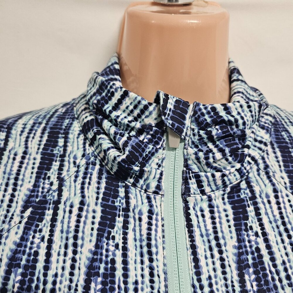 Peter Millar Women Size L Golf Katy Full Zip Layer Jacket Blue UPF50 Sun Pro - Picture 7 of 12